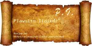 Plavsits Ildikó névjegykártya